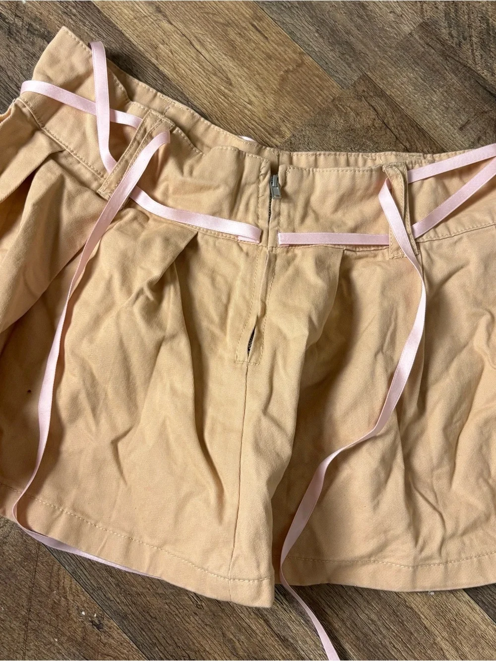 Top & Skirt Matching Set Pink-Tan Lace-Up